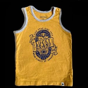 Gold and Navy Lucky Brand Tank Top